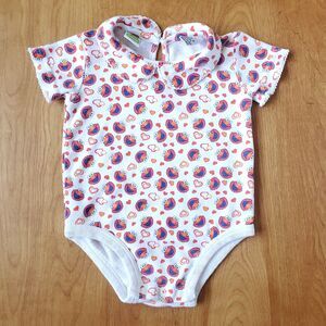 Vintage Sesame Street Elmo Bodysuit Size 12 Month Baby One Piece Romper
